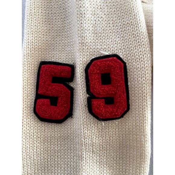 Sarby Sportswear Sz M Letterman Cardigan Sweater Cream Wool Vintage 1950's - Picture 9 of 16